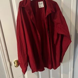 Brand New oversized without tag Abercrombie & Fitch red shirt in a size Large
